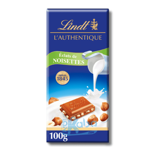 Lindt L’Authentique Milk Chocolate Hazelnut Pieces 100g
