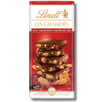 Lindt Les Grandes Dark Chocolate Almonds Sea Salt 150g