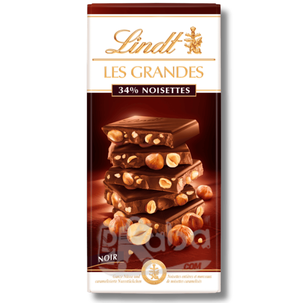 Lindt Les Grandes Dark Chocolate Hazelnuts 150g