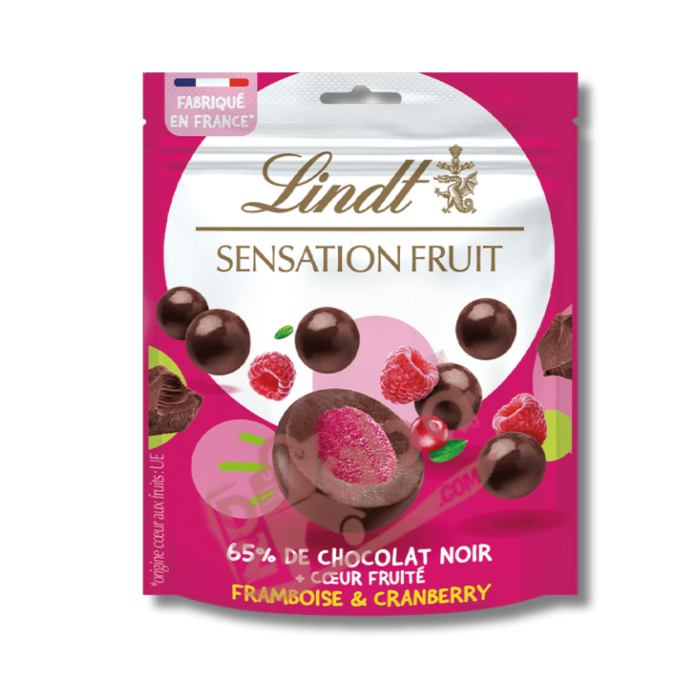 Lindt Sensation Crispy Dark Chocolate Raspberry Cranberry 140g