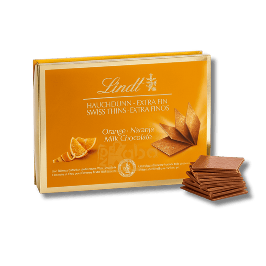 Lindt Swiss Thins Orange Milk Chocolate 125g