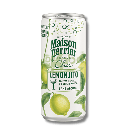 Maison Perrier Lemonjito can on a green background