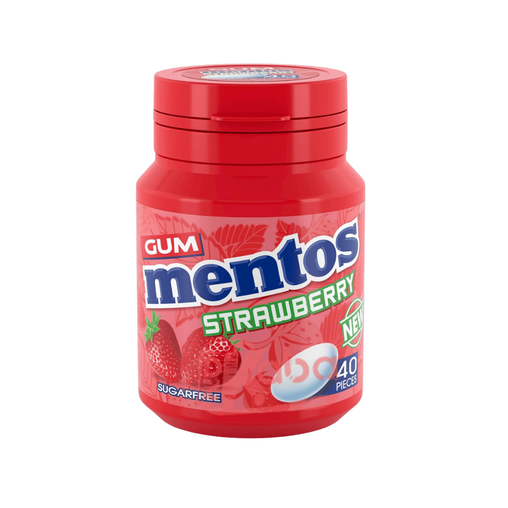 Mentos Chewing Gum Strawberry Sugar Free T40