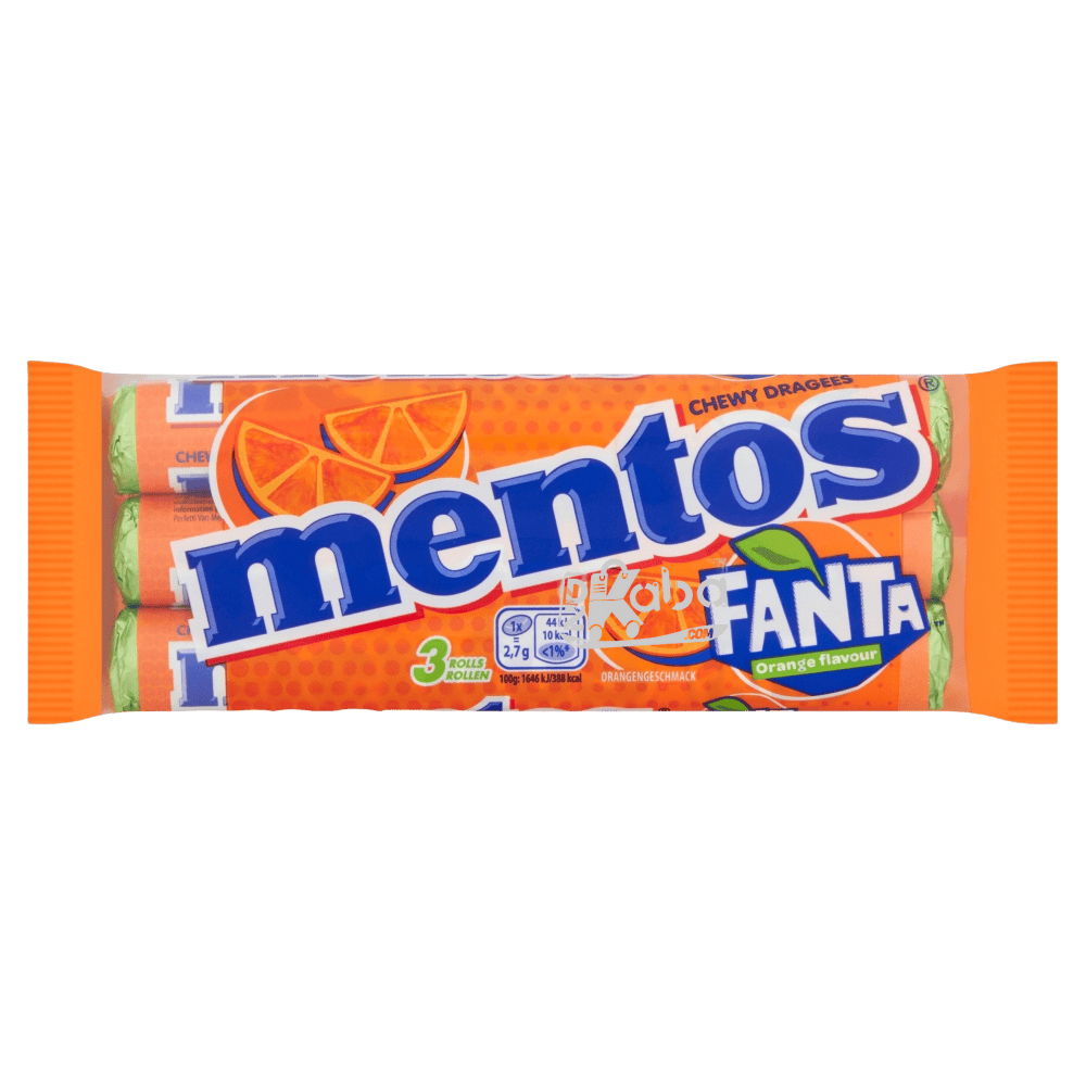 Mentos Chewy Dragees Fanta Orange Flavour 3x37,5g