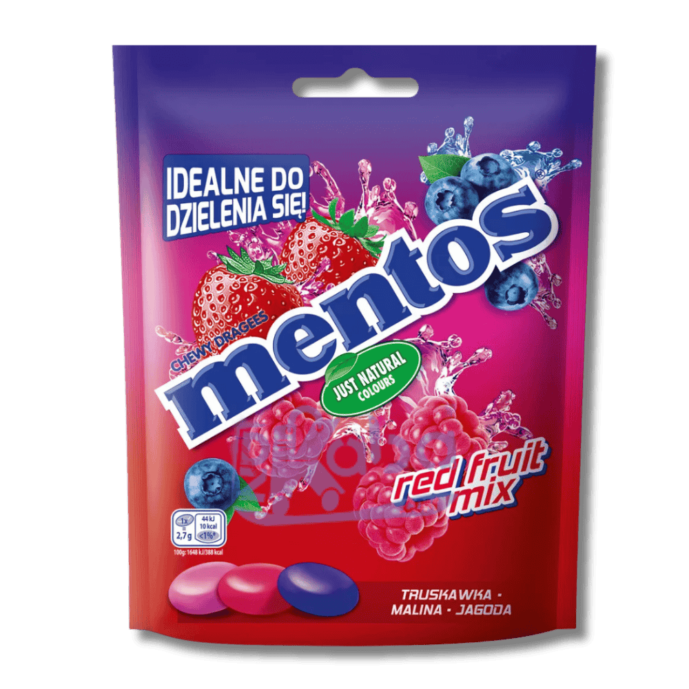 Mentos Chewy Dragees Red Fruit Mix 160g