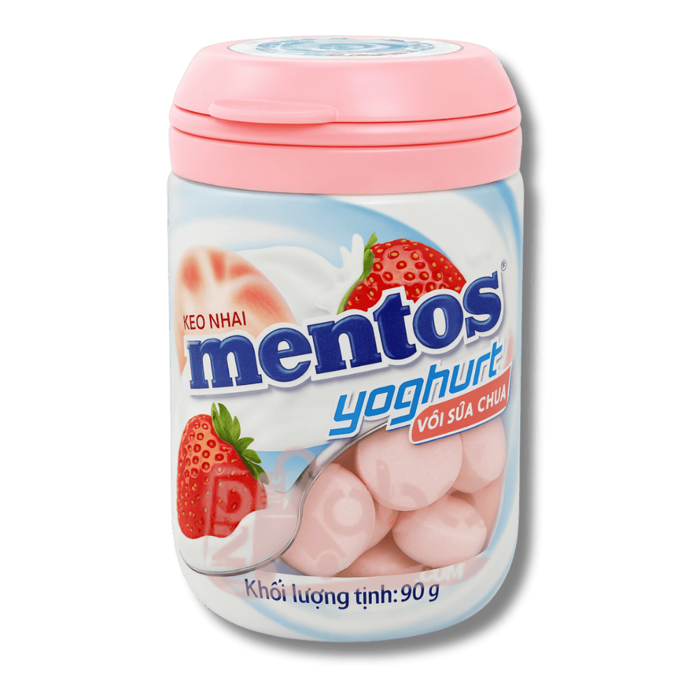 Mentos Yoghurt Strawberry Chewing Candy 90g
