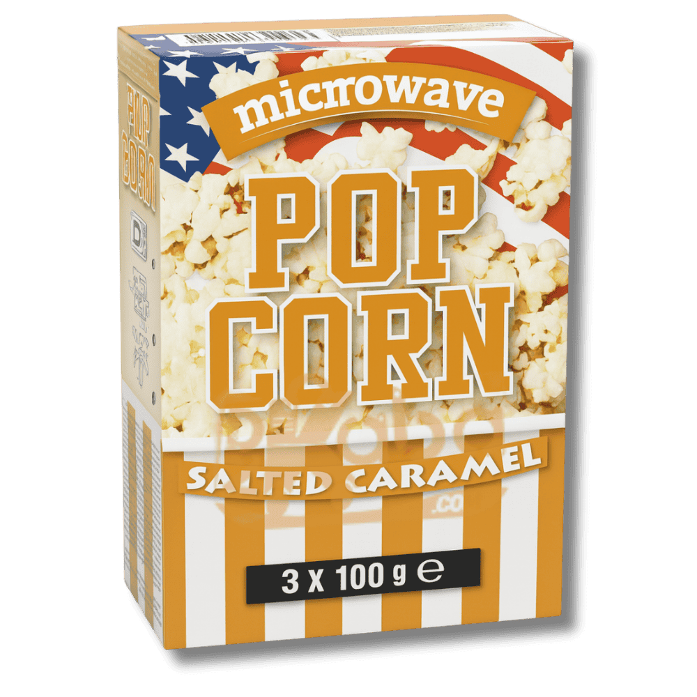 فشار الميكروويف بنكهة الكراميل المملح 3 × 100 غرام