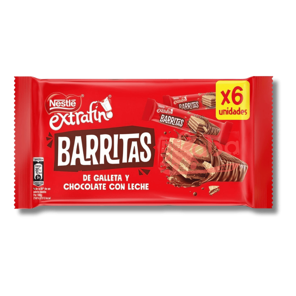 Nestlé Extrafín Barritas Milk Chocolate & Biscuit T6
