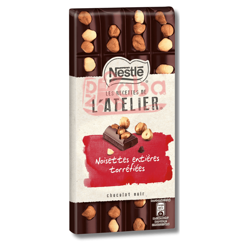 Nestlé Les Recettes de L’Atelier Dark Chocolate Roasted Whole Hazelnuts 170g