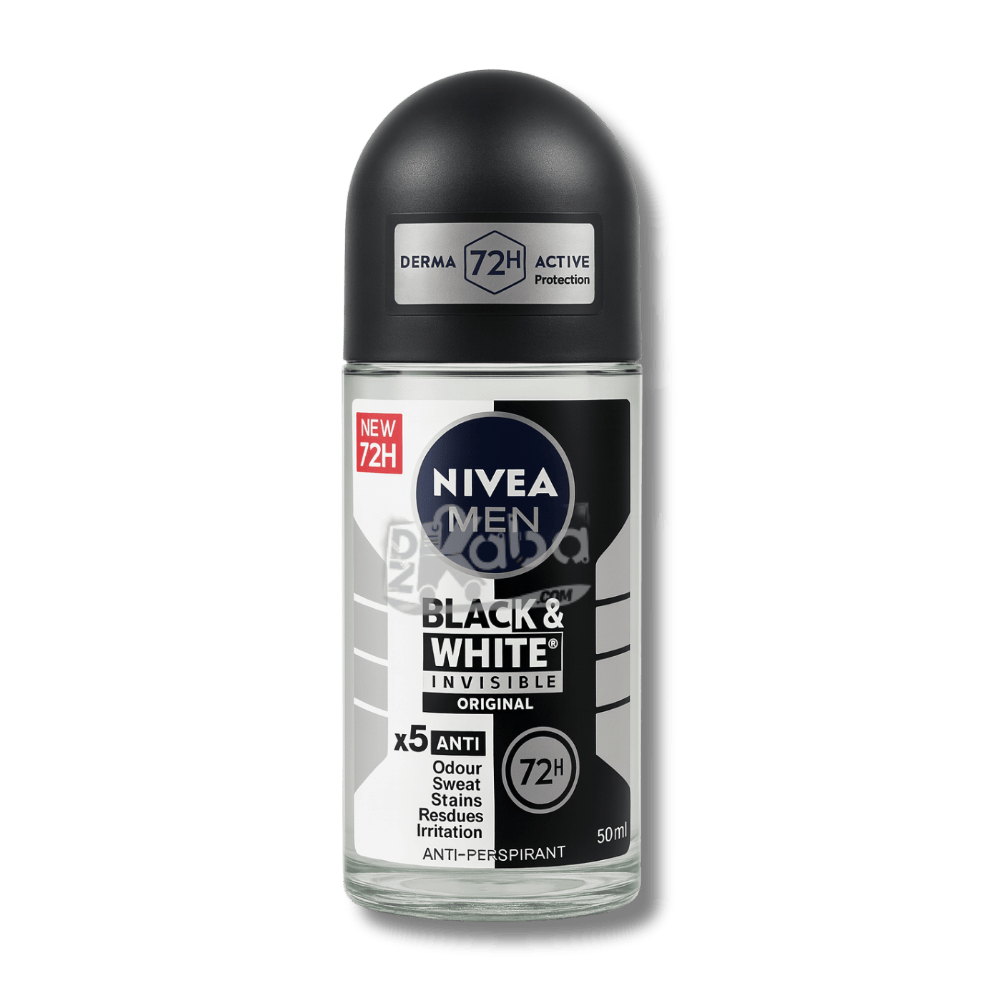 Nivea Men Anti-Perspirant Roll-On Black & White Invisible Original 72H 50ml