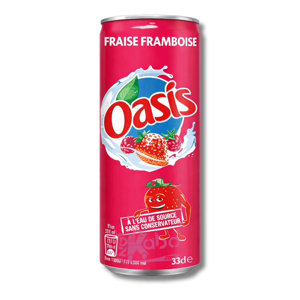 Oasis Strawberry Raspberry Soft Drink 330ml