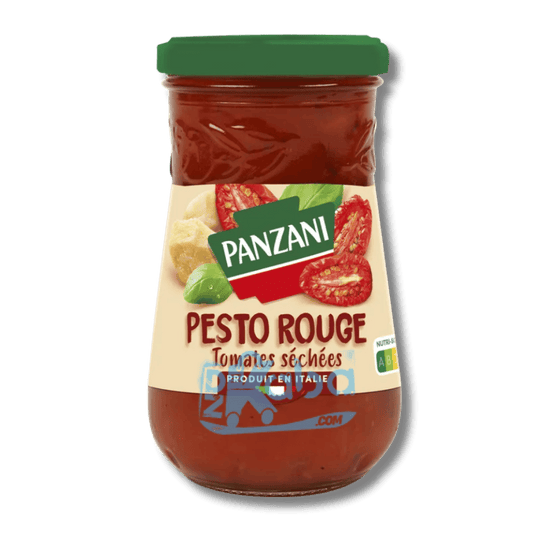 Jar of Panzani Pesto Rouge on a white background
