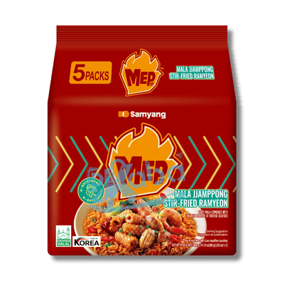 Samyang Instant Noodles MEP Mala Jjampong Stir-Fried Ramyeon 5x80g