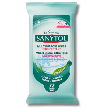 Sanytol Multipurpose Disinfectant Wipes T72
