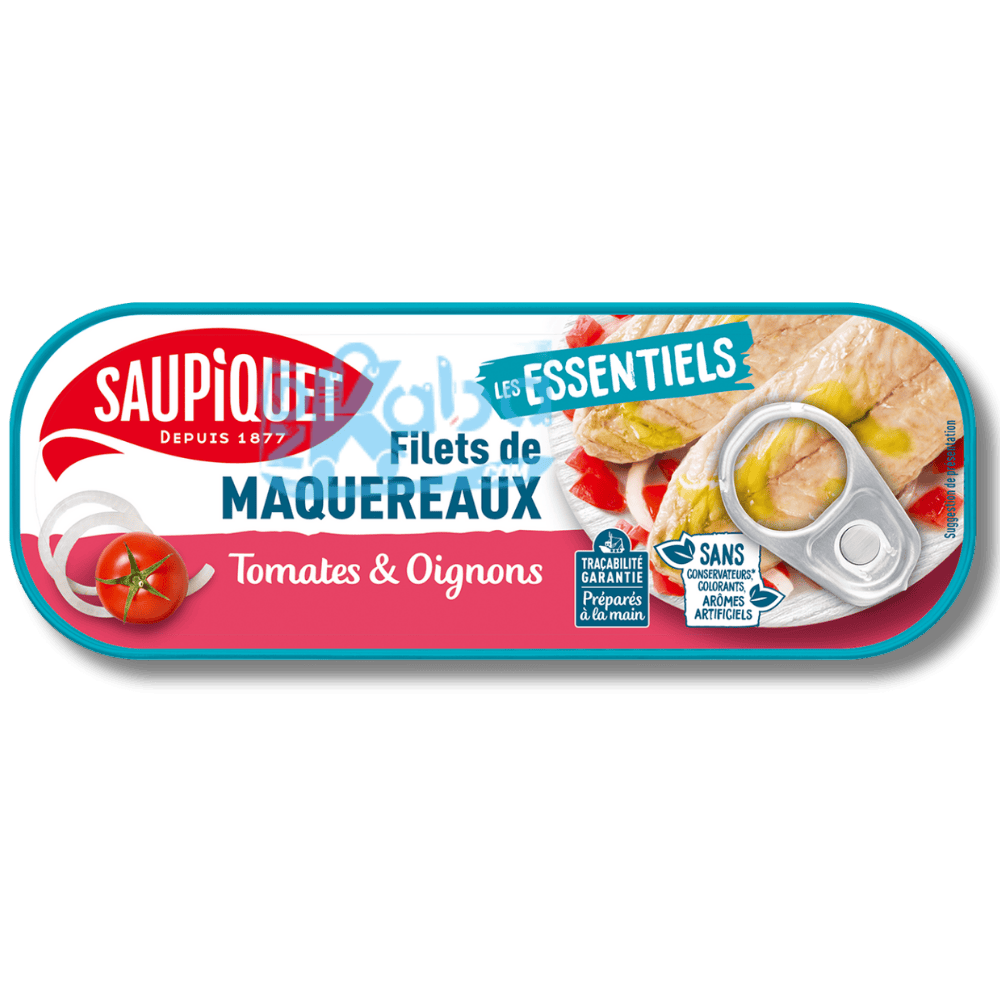 Saupiquet Mackerel Fillets Tomatoes & Onions 169g